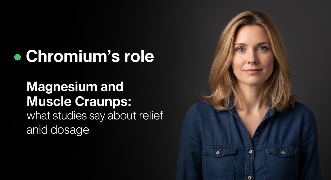 Magnesium and muscle cramps: what studies say about relief and dosage