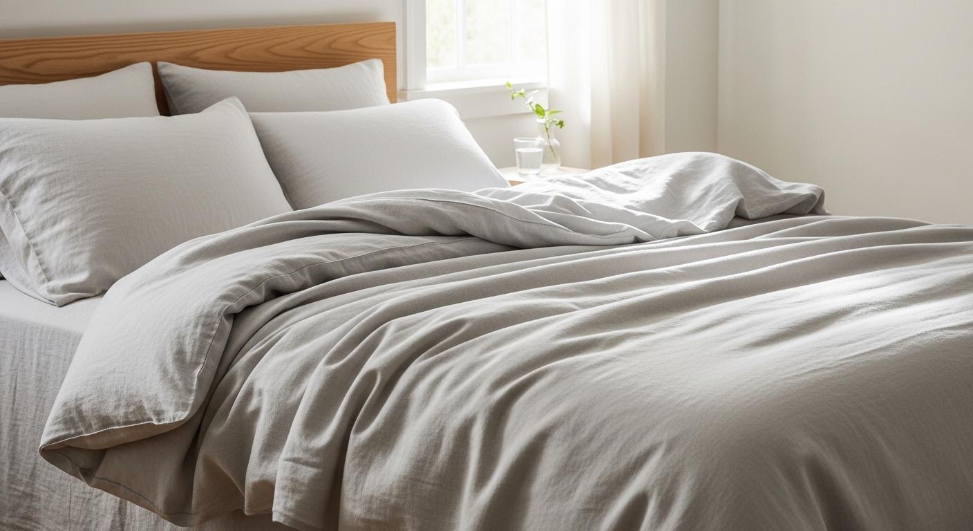 Natural linen bedding breathable for hot sleepers | Cool Bed
