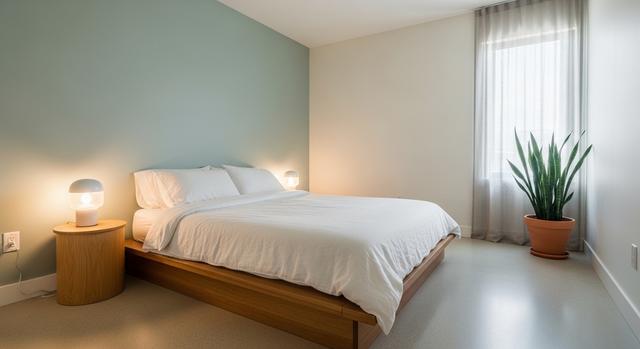 Minimal bedroom layout for restful sleep. Bedroom Ideas