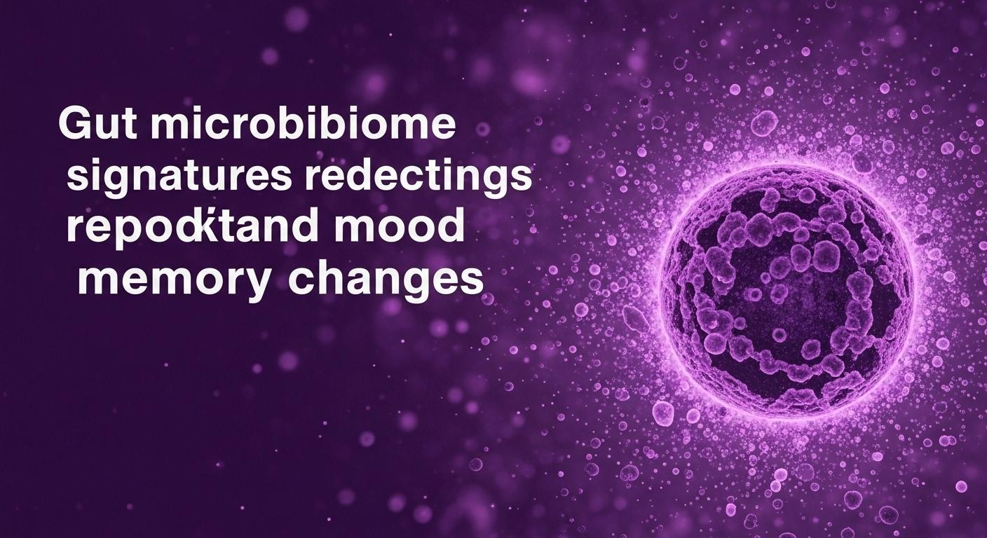 Gut microbiome signatures predicting mood and memory changes Gut microbiome signatures predicting mood and memory changes